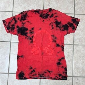 Harry Potter Gryffindor Red and Black Tie-Dye Short Sleeve Tee
